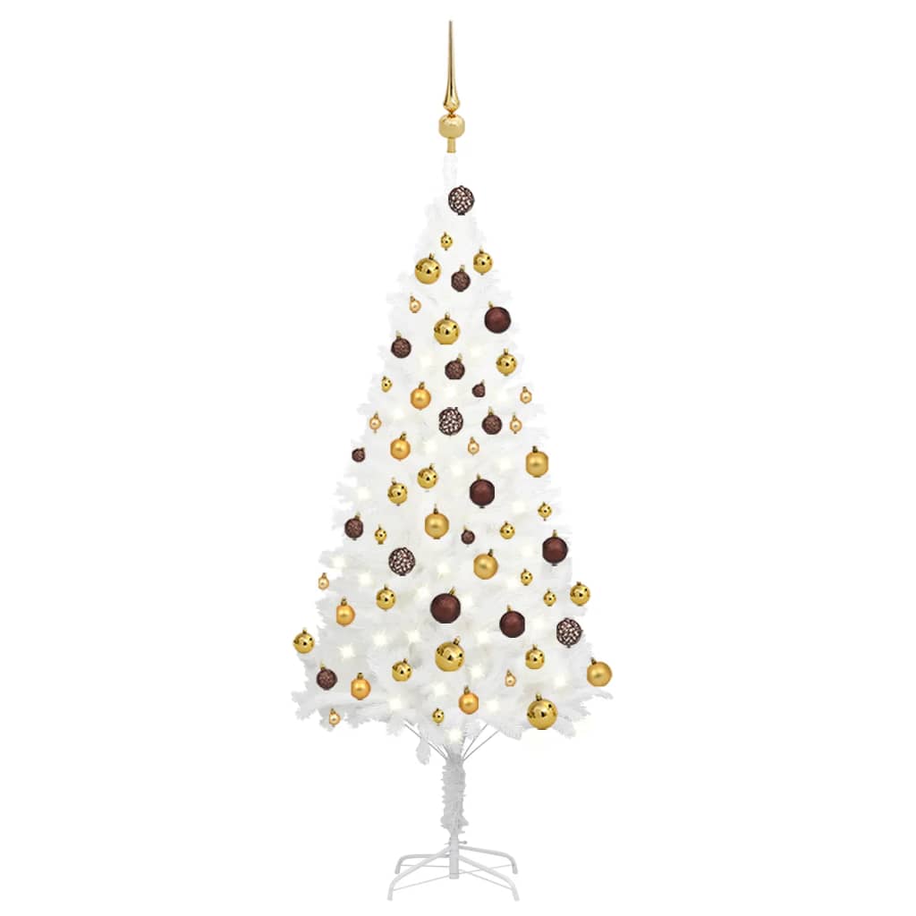 hocadon Gonna per Albero di Natale 122cm Copri Base Albero Natale con Fiocchi di Neve Argentati Tappeto Bianco per la Decorazioni di Natalizia
