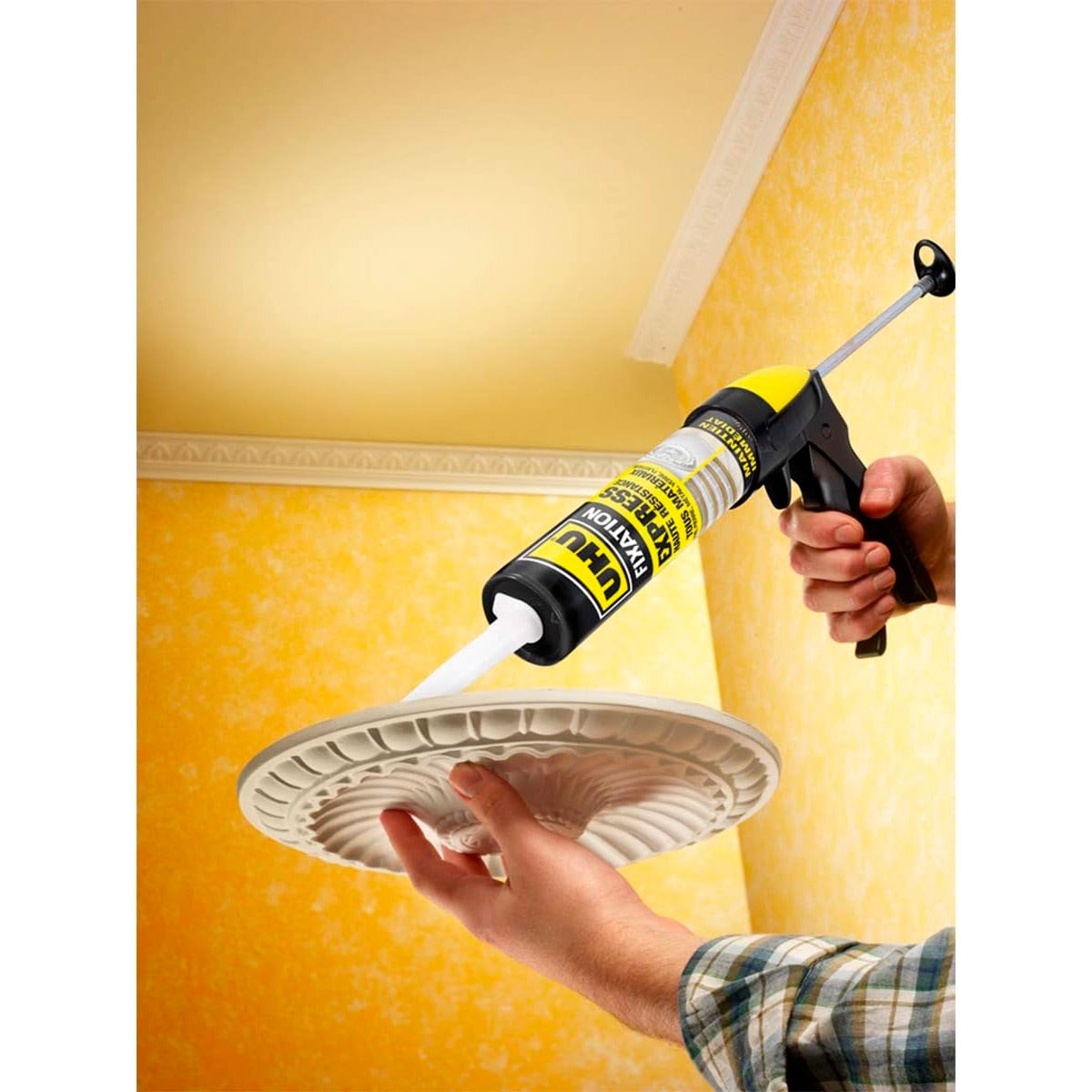 Mastic de fixation Express UHU blanc cartouche - 370g - 37725 - 4