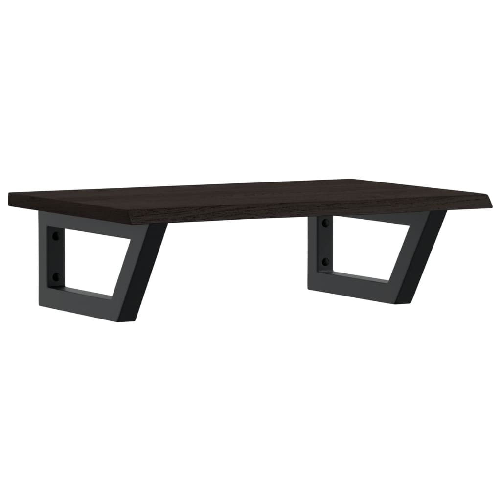 Maison Exclusive - Ripiano a Parete per Lavabo in Acciaio e Massello di Rovere - 2