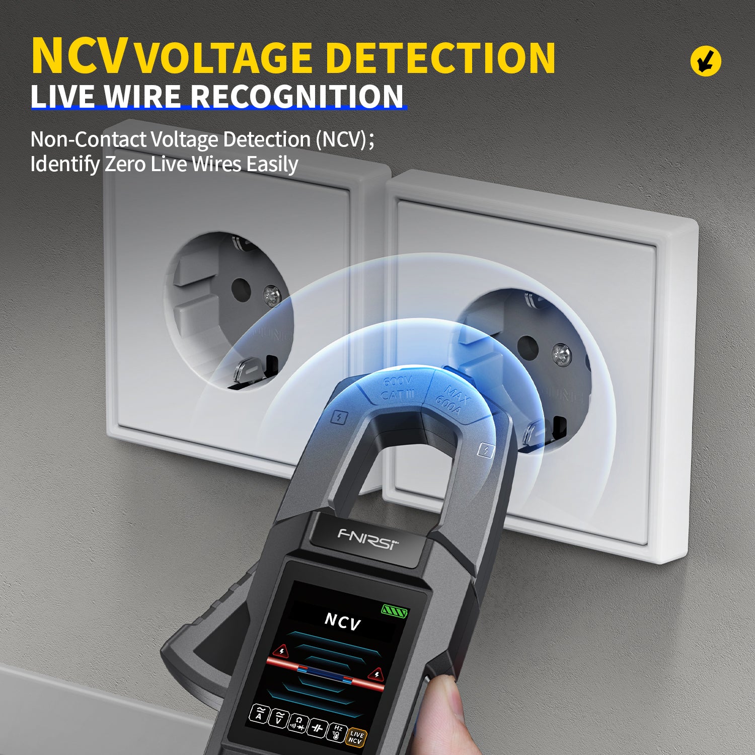 Pince ampèremétrique numérique 10&nbsp;000 points 600&nbsp;A CC/CA, ampèremètre sans contact, outils électriques - 9