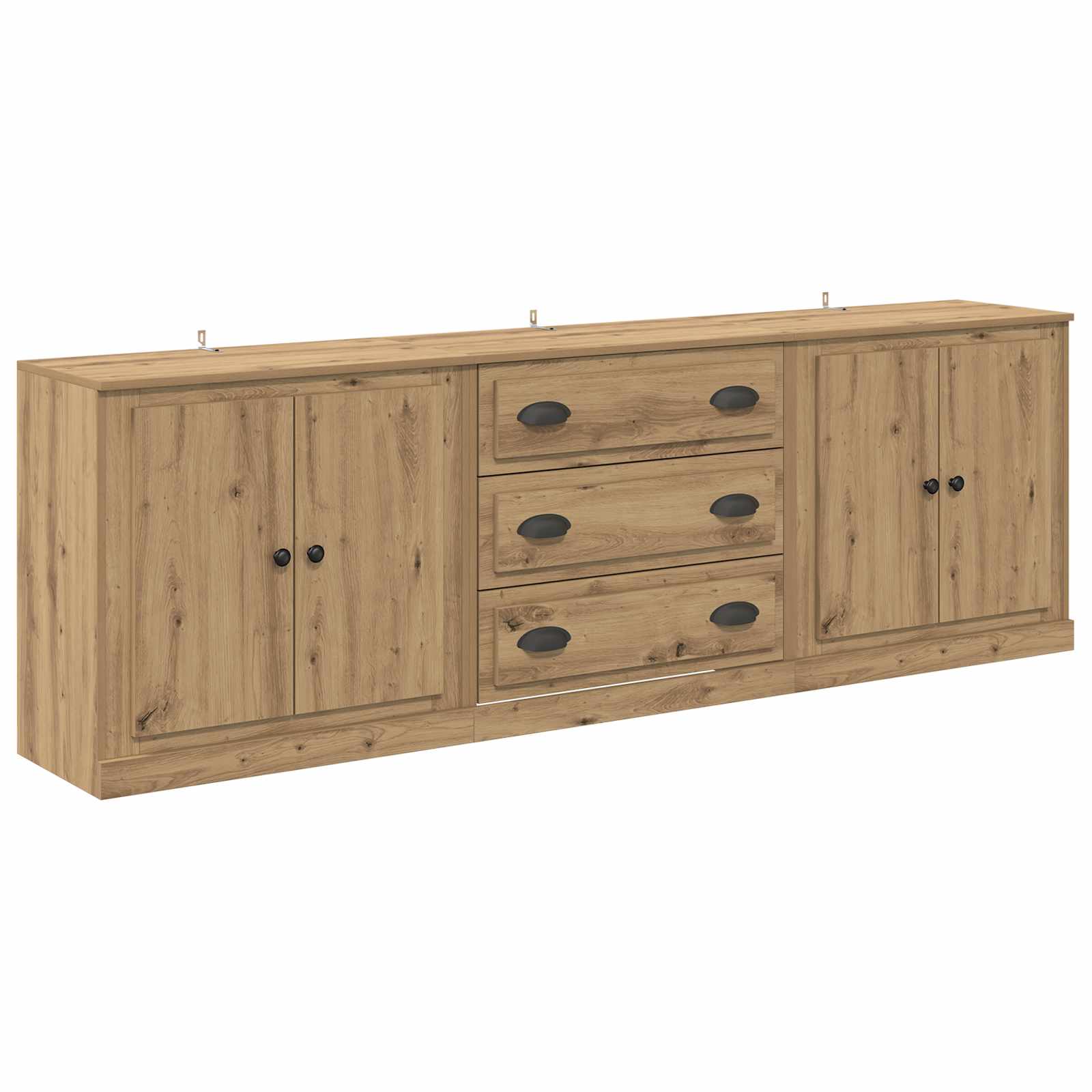 Buffets avec tiroir 3 pcs Chêne artisanal 210 x 35,5 x 67,5 cm - 2