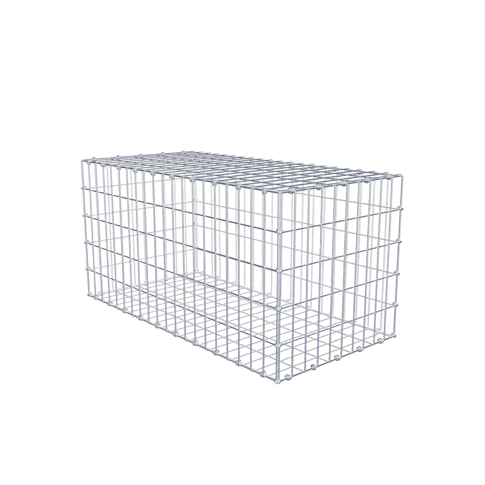 Panier Gabion Carré Galvanisé 200x100x20 Cm – Maille 10x10 Cm, Montage Facile, Pour Jardin Ou Terrasse