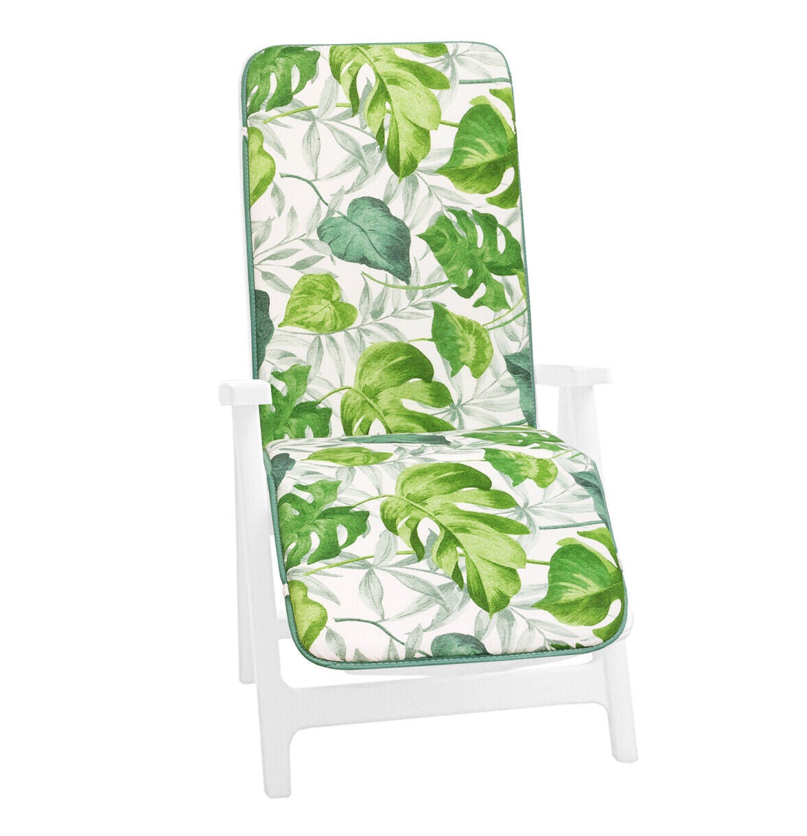 Poduszka Na Leżak 100% Wyprodukowano We Włoszech Miękki Pokrowiec Na Fotel Liście Palmowe