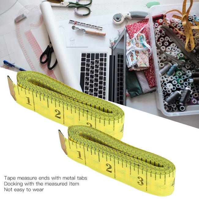 Metro A Nastro Per Sartoria 300cm | Flessibile E Giallo - Con Scale In CM E Pollici - Foto 10