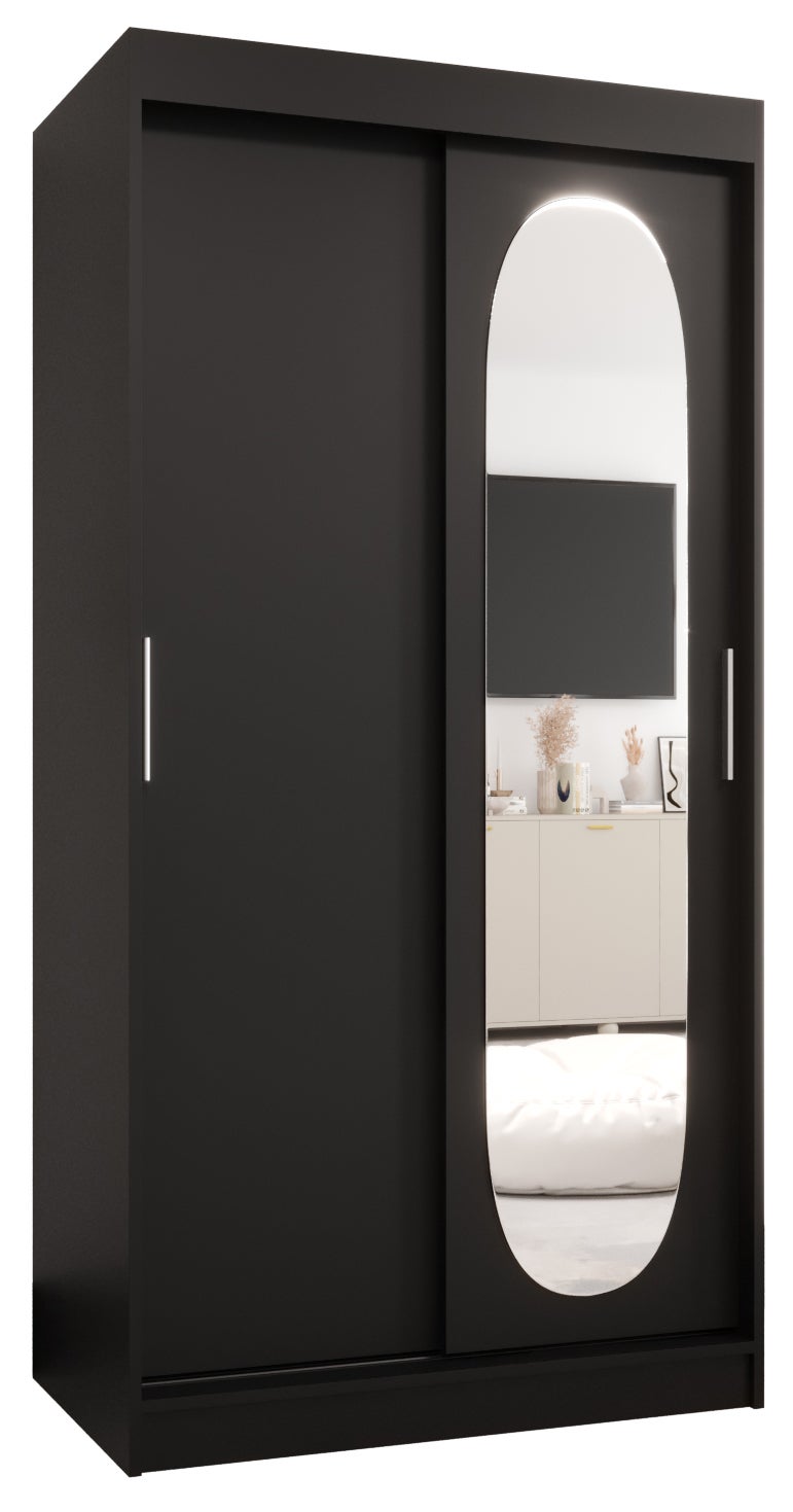 Szafa przesuwna garderoba ROYAL 100 x 62 x 200 cm Czarny