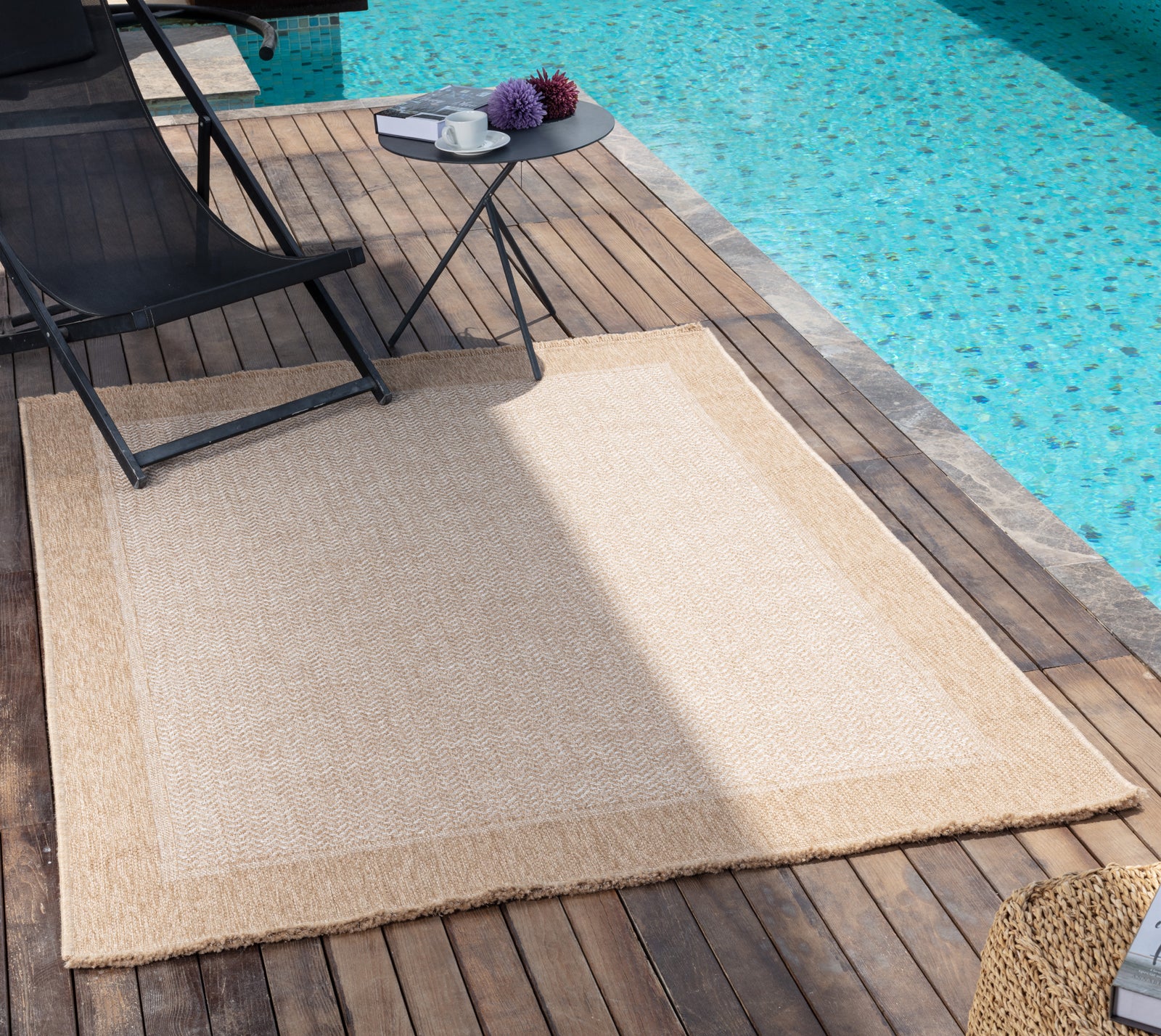 LIVABLISS Tapis d'Extérieur/Intérieur Aspect Jute Beige 160x213 cm Jenny - 8