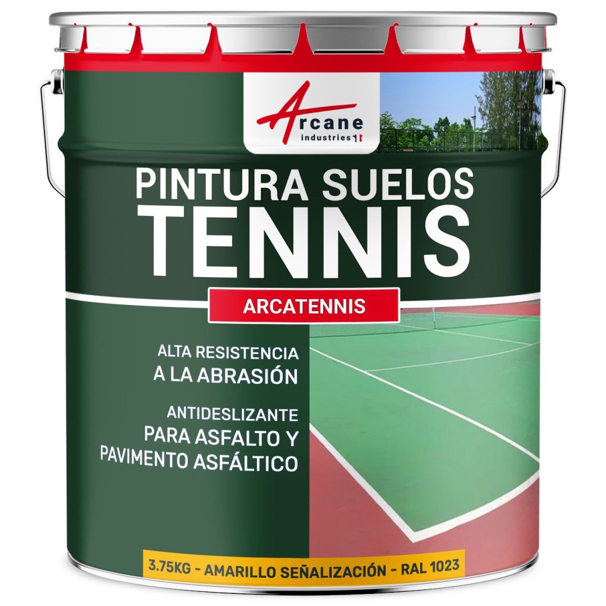 Pintura para pista de tenis, antideslizante - ARCATENNIS - 15 kg (hasta 30 m² en 2 capas) Azul - ARCANE INDUSTRIES - 6