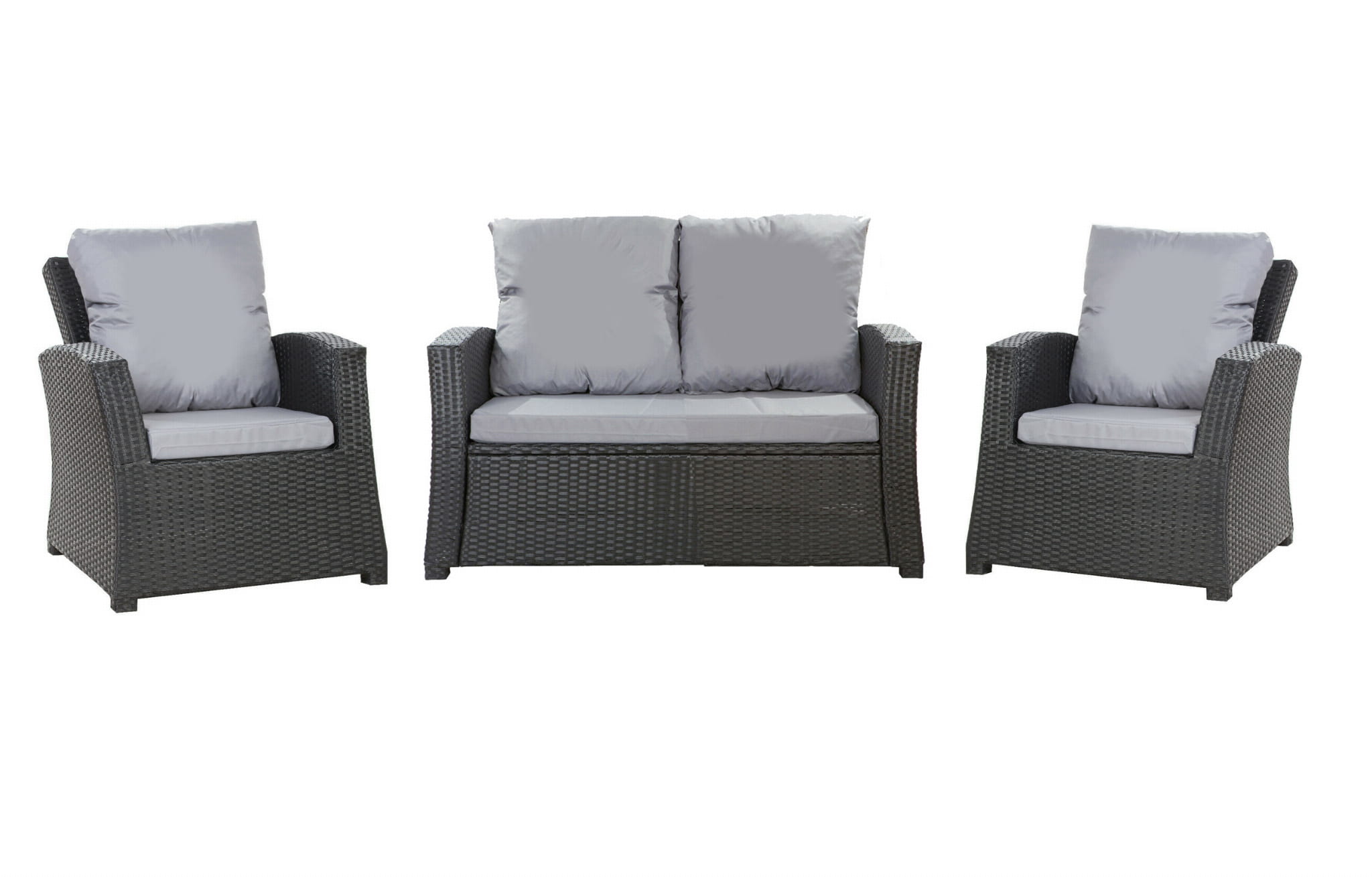 Lot De 2 Chaises Rotin Synthétique Couleur Naturelle MALO - Salon De Jardin Pas