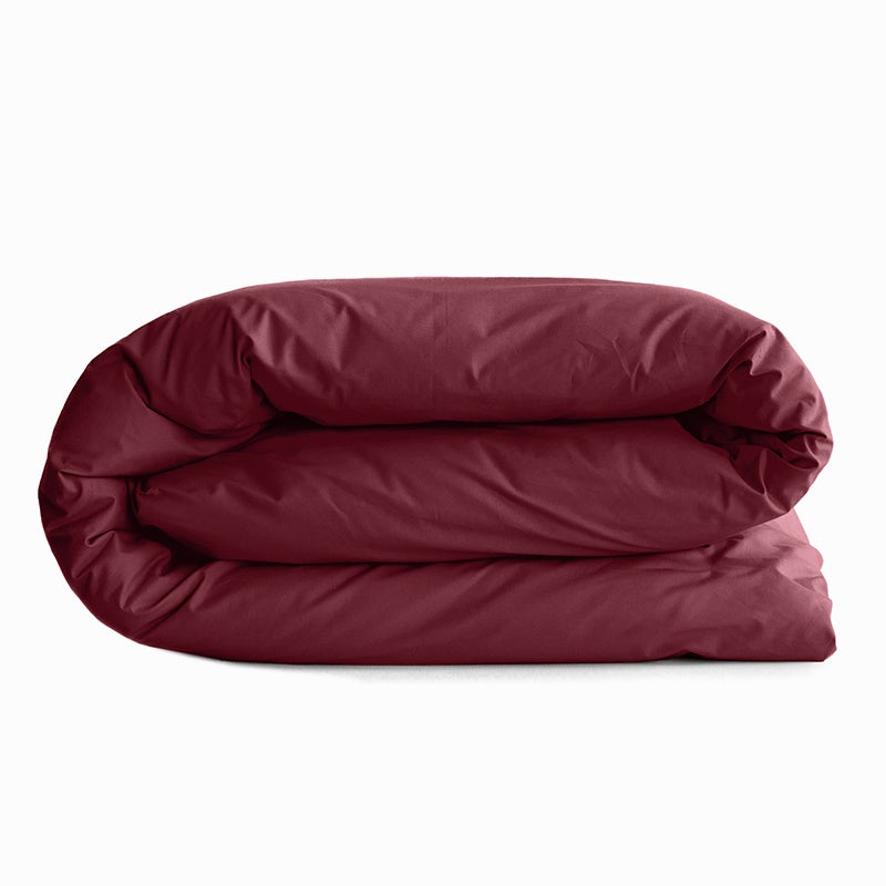 Housse de Couette 260 x 240 cm – 100% Coton 57 Fils/cm² – Grenat - 3