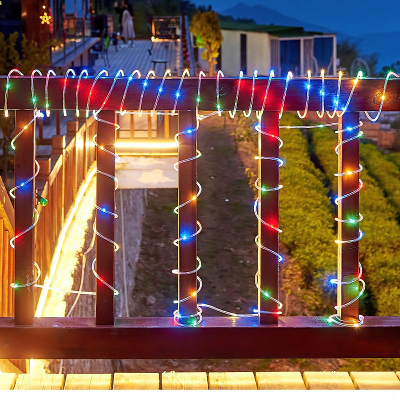 Guirlande Tube lumineux LED 20m - 8 jeux de lumière -LED Tuyau Bande IP65,Multicolore - 8