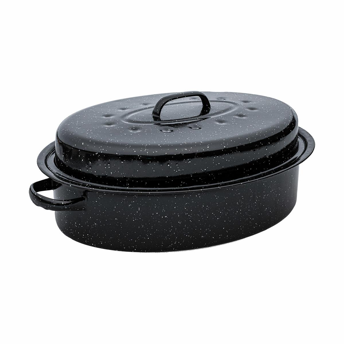 Naczynie do zapiekania 7,8 l Enamel Premium Estia stal węglowa czarne 1 szt.