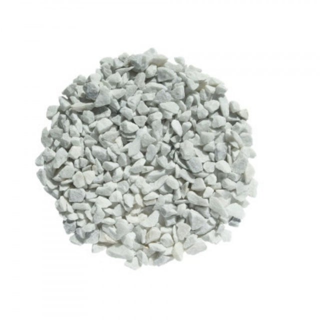 Gravier marbre blanc Carrare 9/12-Sac 25 kg - Blanc