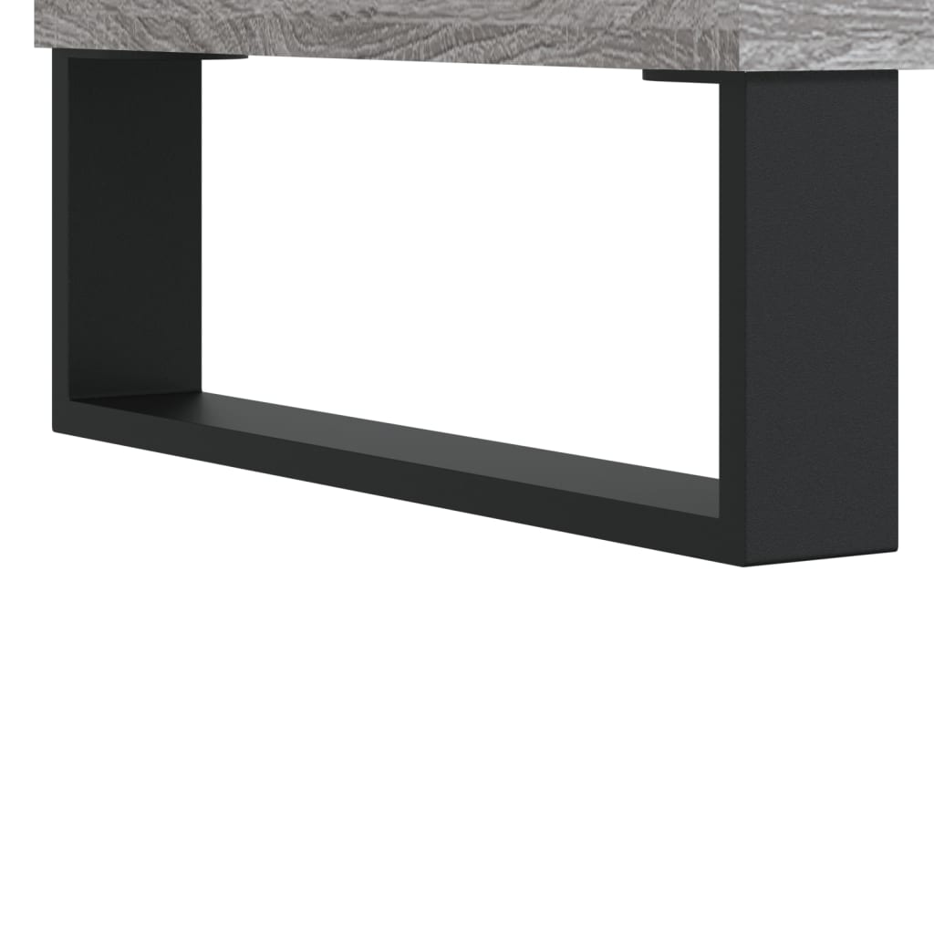 Meuble TV sonoma gris 100x34,5x44,5 bois d'ingénierie - 9