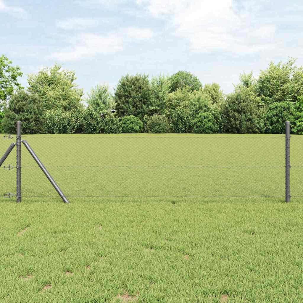 Ogrodzenie heksagonalne Szary 0,8 x 10 m PVC vidaXL