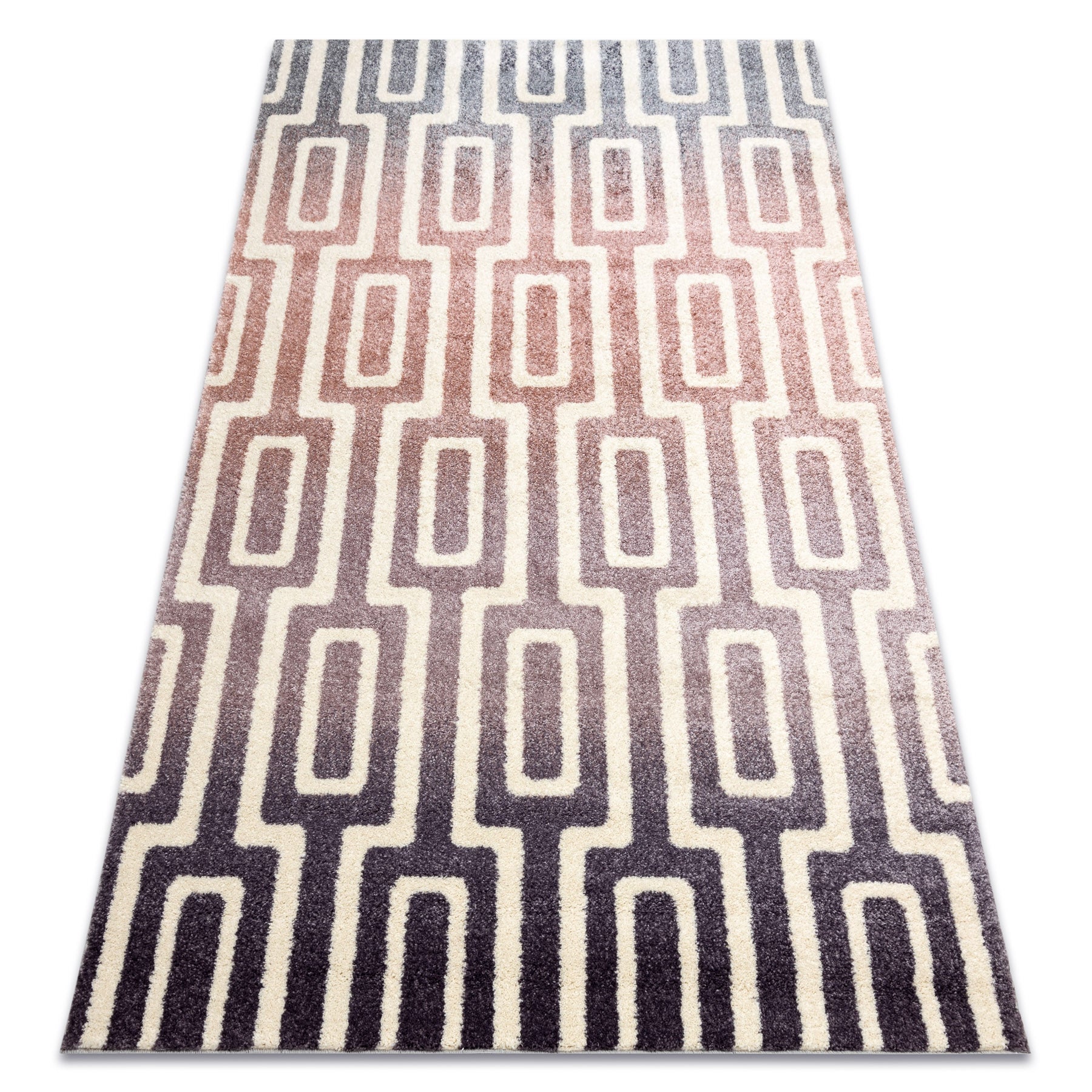 Dywan KAKE 25809657 Labirynt nowoczesny fioletowy / róż / szary 120x170 cm