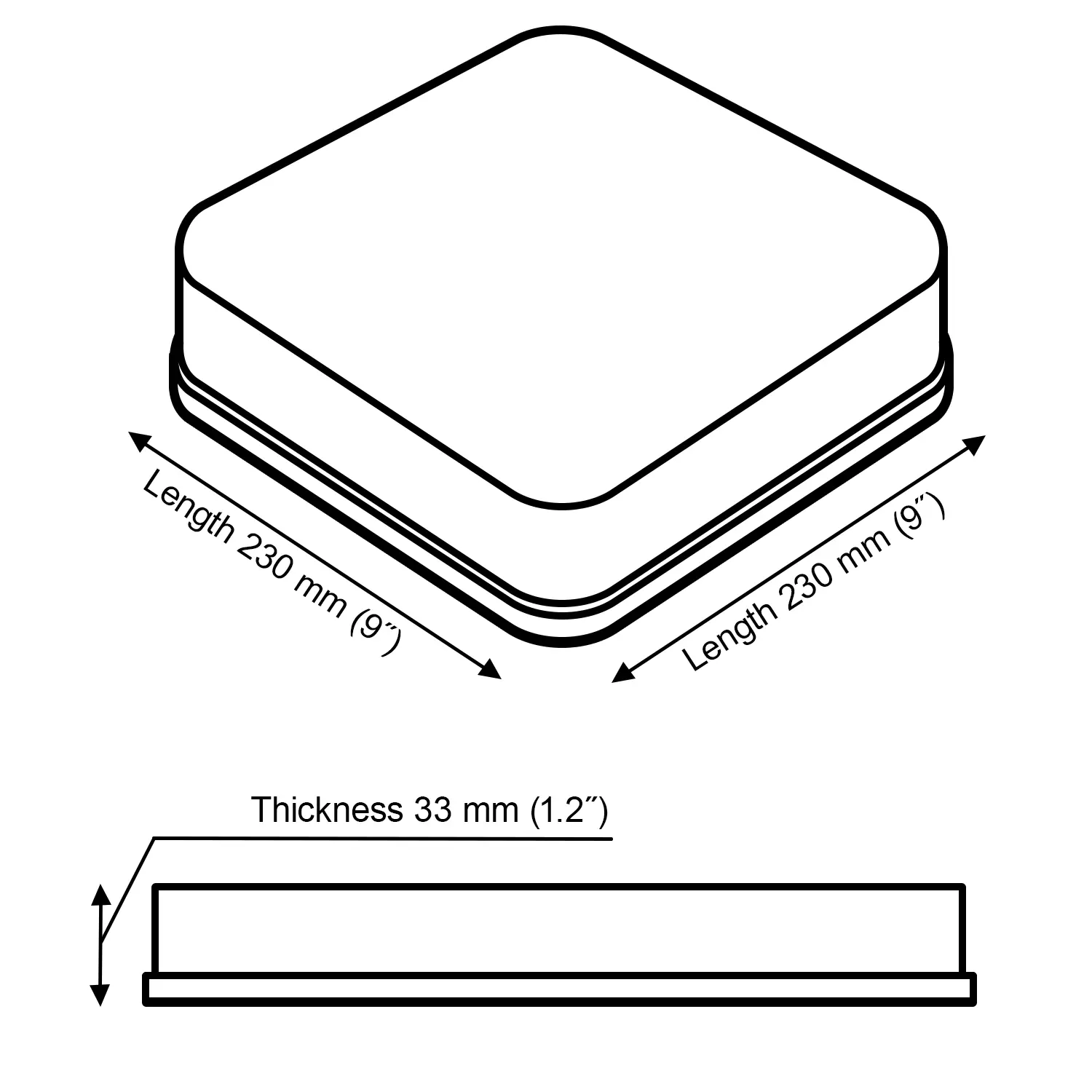 Lot de 8 Mini-Panneaux acoustiques insonorisants WAVE-D 23x23x3 cm - 0,42 m² surf.totale -Plastique perforé et mousse acoustique -Blanc brilliant - 4