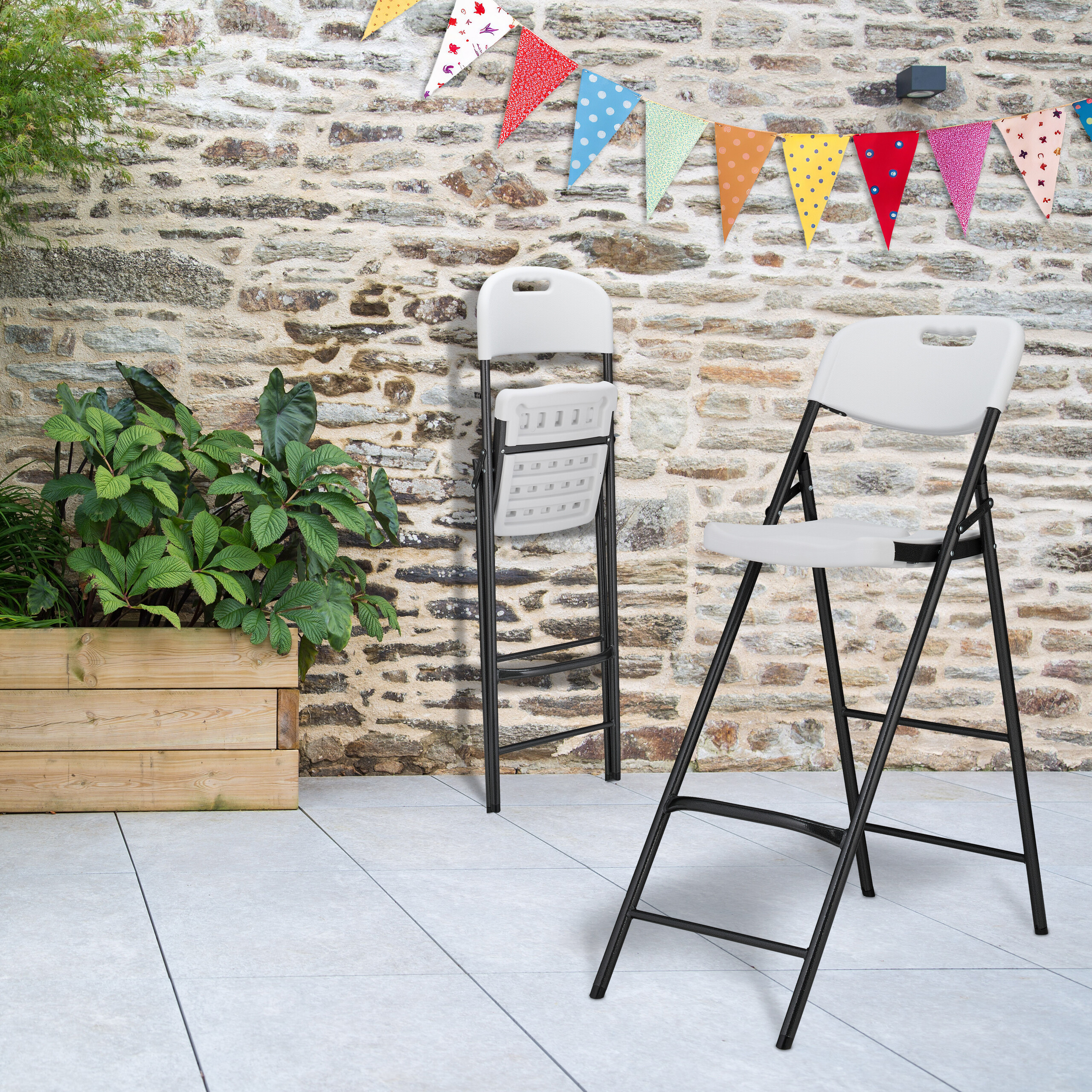 Sgabello Pieghevole HuaCan A 2 Livelli – Portatile Con Maniglia, Antiscivolo, Portata 150kg, Per Cucina, Casa E Ufficio