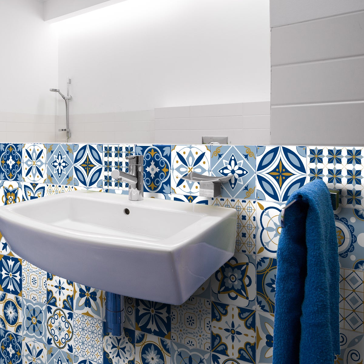 24 Adesivi Per Piastrelle In Vinile Impermeabili – 15x15 Cm, Motivi Decorativi Per Cucina E Bagno (Modello HZ55)