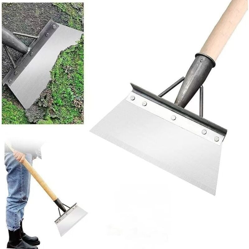 Uniwersalna szufelka do czyszczenia ze stali nierdzewnej, łopata do śniegu, skrobak ogrodowy do chwastów i mchu (30 cm)