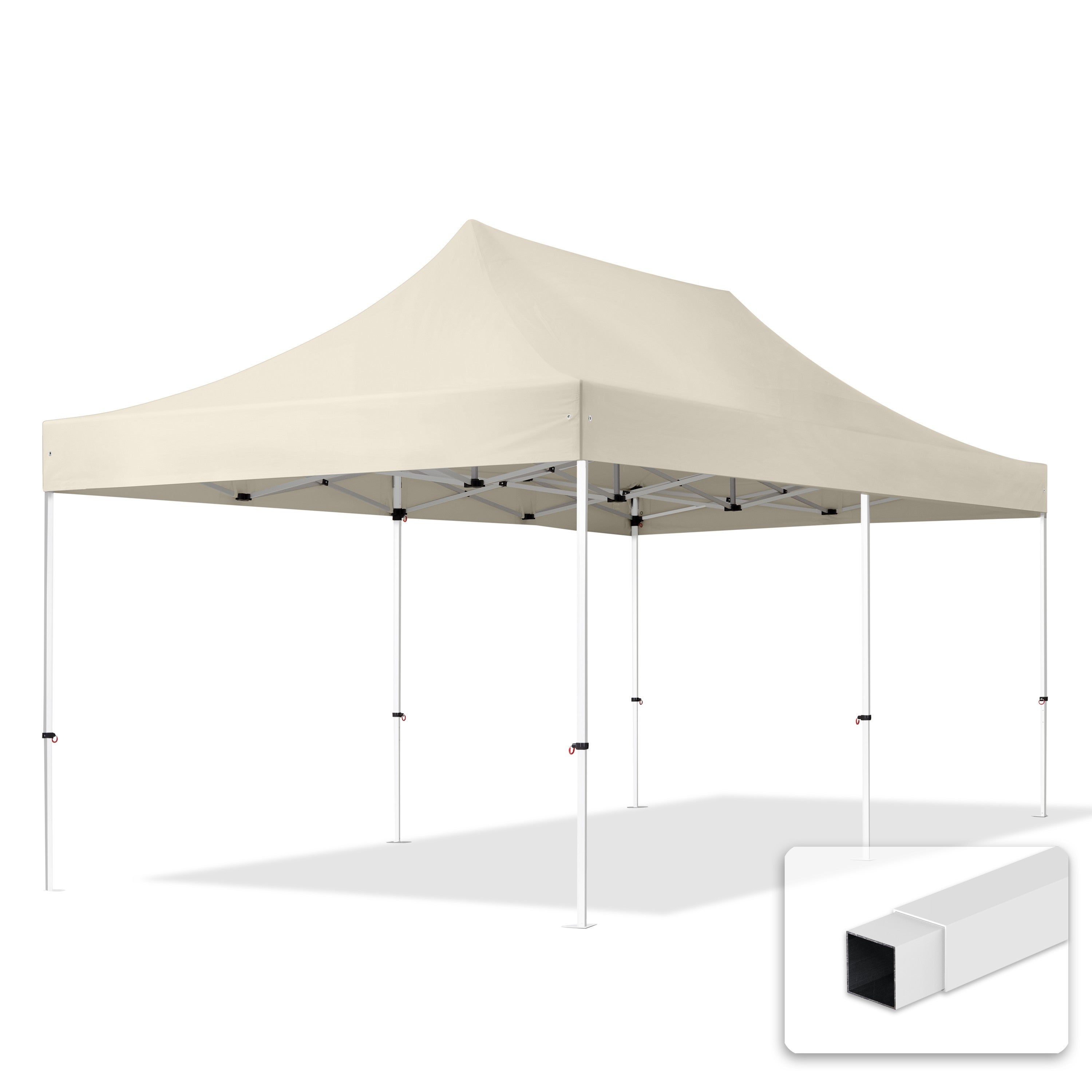 3x6 m Namiot Ekspresowy ECONOMY Stal 30 mm, kremowy