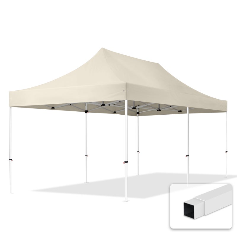 3x6 m Namiot Ekspresowy ECONOMY Stal 30 mm, kremowy