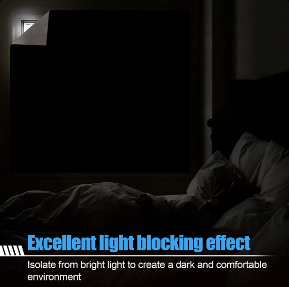 145 x 300 cm Rideaux occultants , sans perçage, tissu isolant occultant, adapté aux puits de lumière - film de fenêtre portable de protection solaire - 4