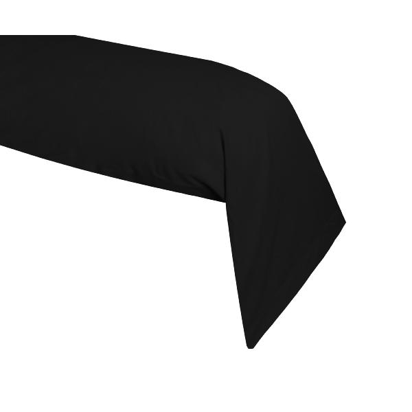 Lovely casa t34820001 alicia federa cuscino cilindrico, 100 % cotone a 57 fili, 45 x 185 cm, nero