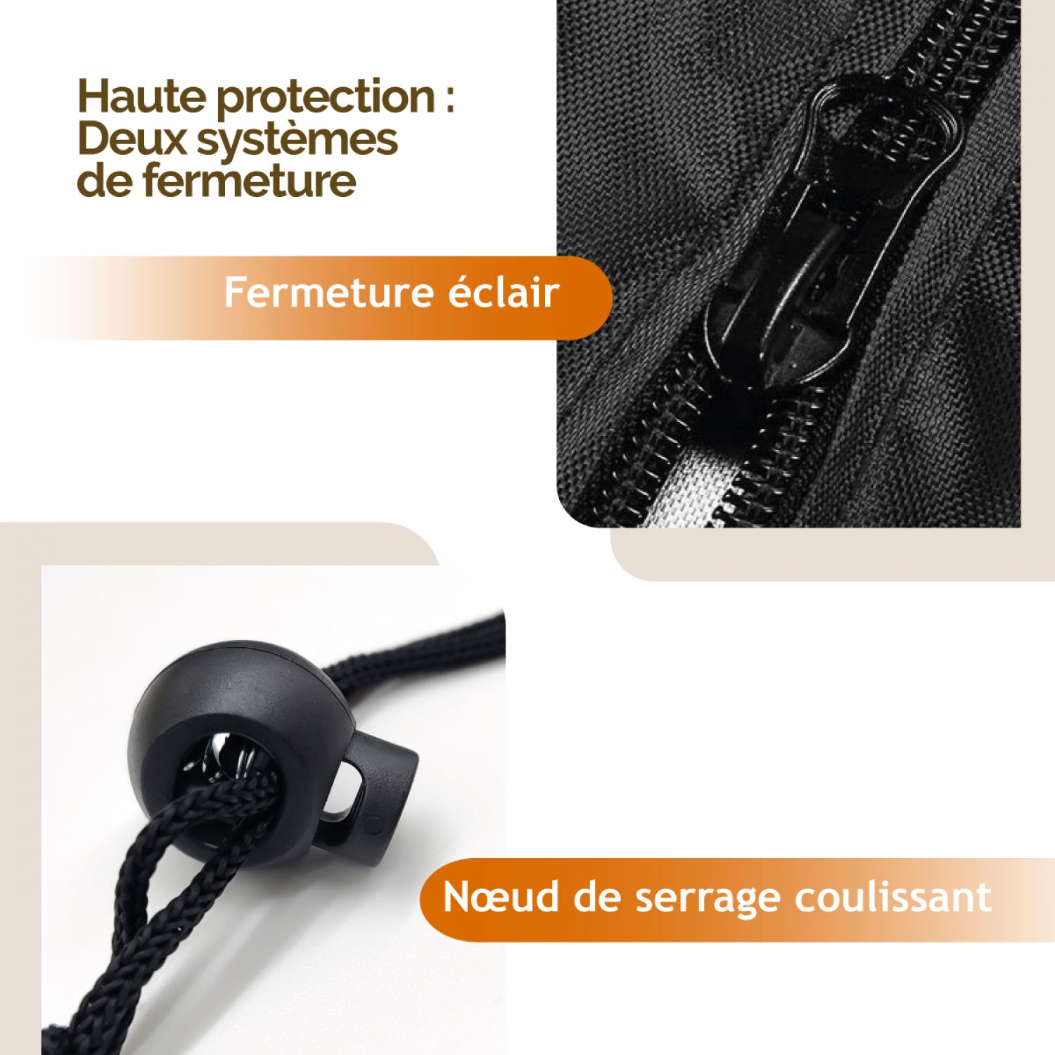 Housse de protection imperméable et anti-uv pour parasol déporté - 265 x 40 - 70 - 50 cm - Noir - Linxor - 3