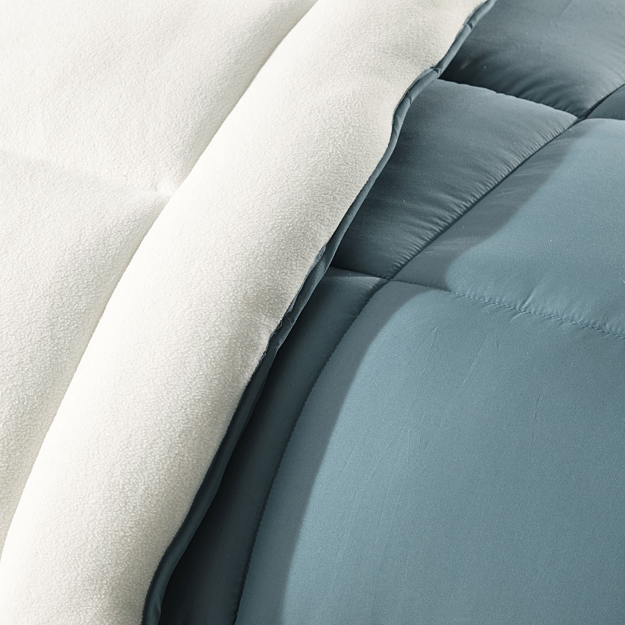 Couette très chaude MICROFIBRE/POLAIRE 240x220 bleu orage en polyester - 3