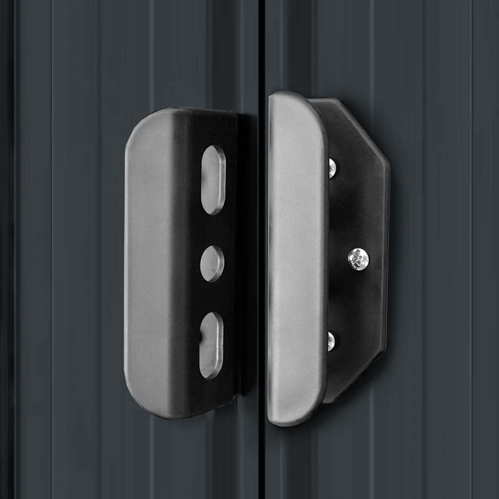 Maison Exclusive - Capanno Attrezzi da Giardino Antracite Acciaio 204x132x186 cm - 9