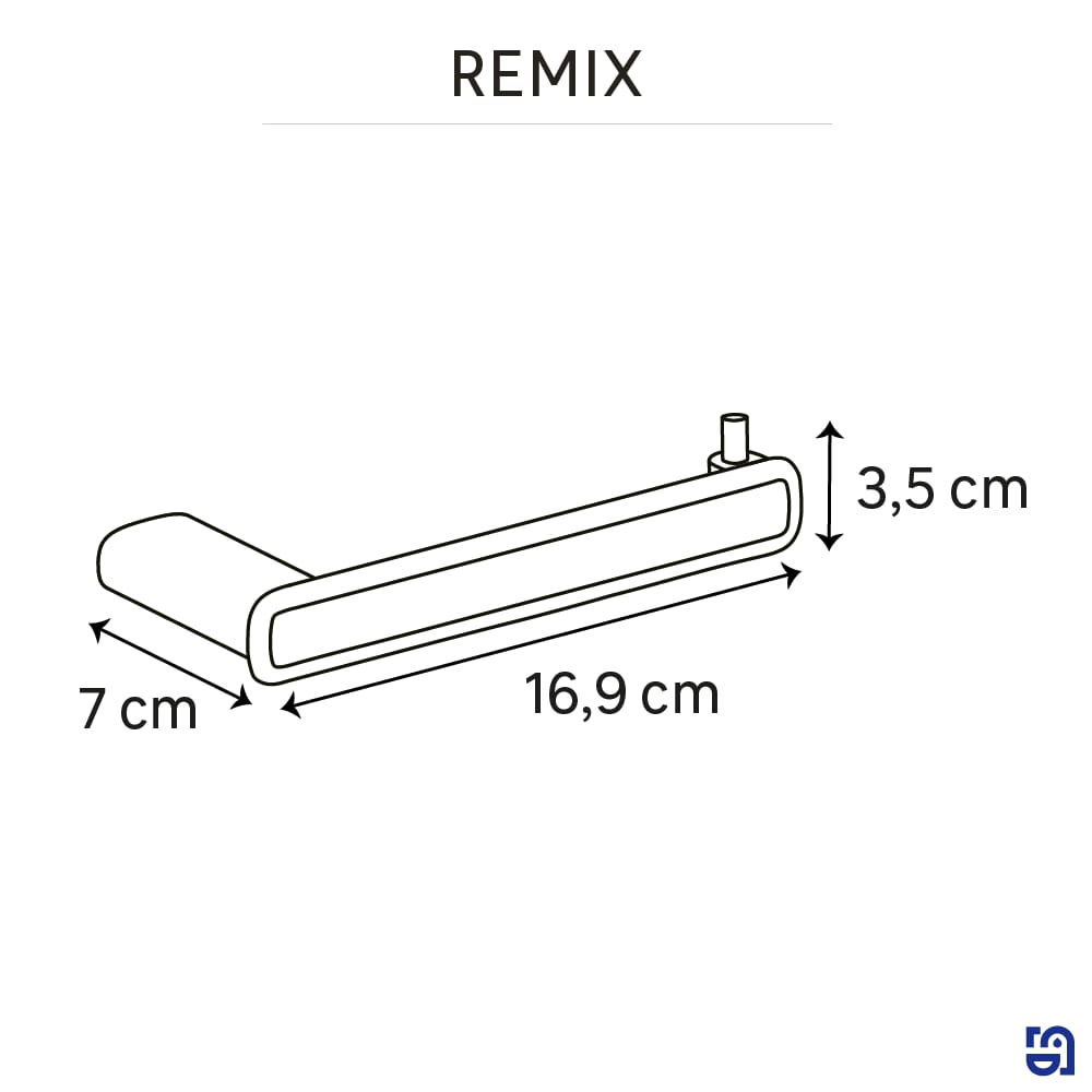Portarrollos de papel higiénico Remix para atornillar, blanco - 2