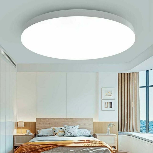 Plafonnier LED moderne — 18 W, Luminaire pour salon, Lumière blanc froid 6000 K — Rond, Diamètre 23 cm