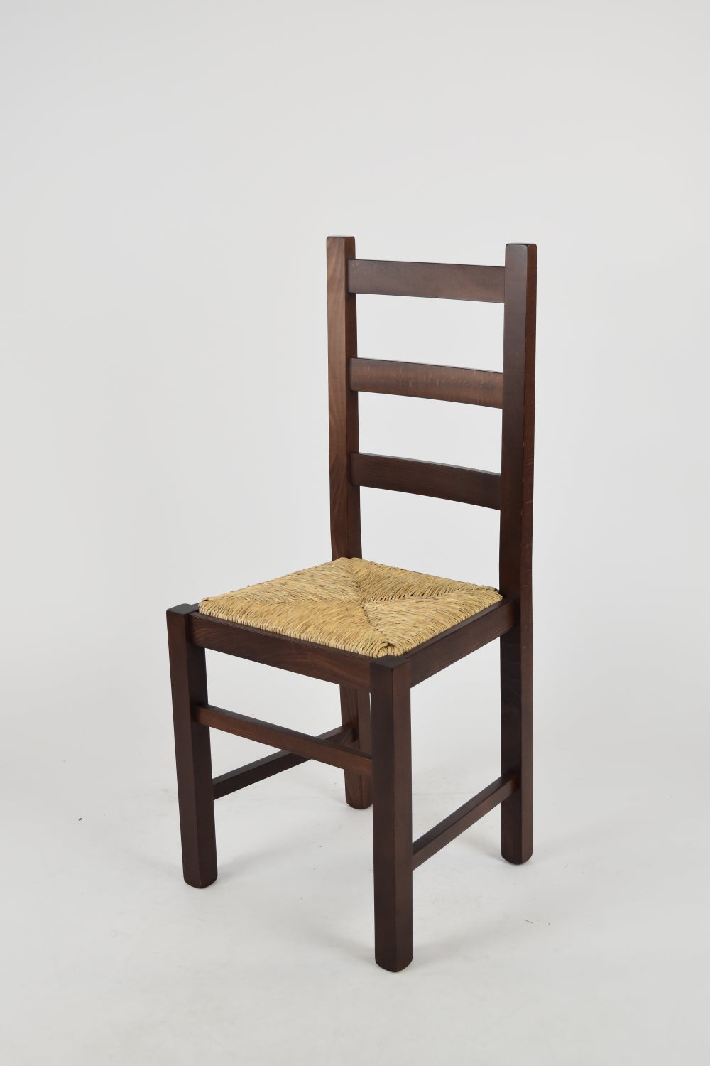 Set di 4 sedie da pranzo in legno di noce, design moderno di metà secolo, schienale in rovere massello, mobili da cucina e soggiorno, qualità da