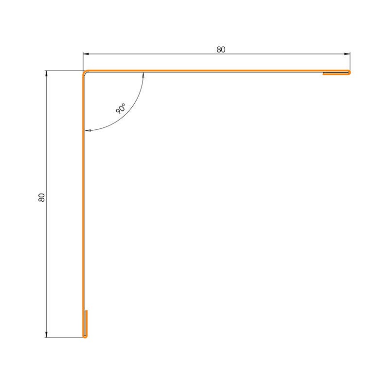 Bande d'égout pour tôle tuile BACACIER Tuile R® Anthracite mat 2100 mm Longueur - 3