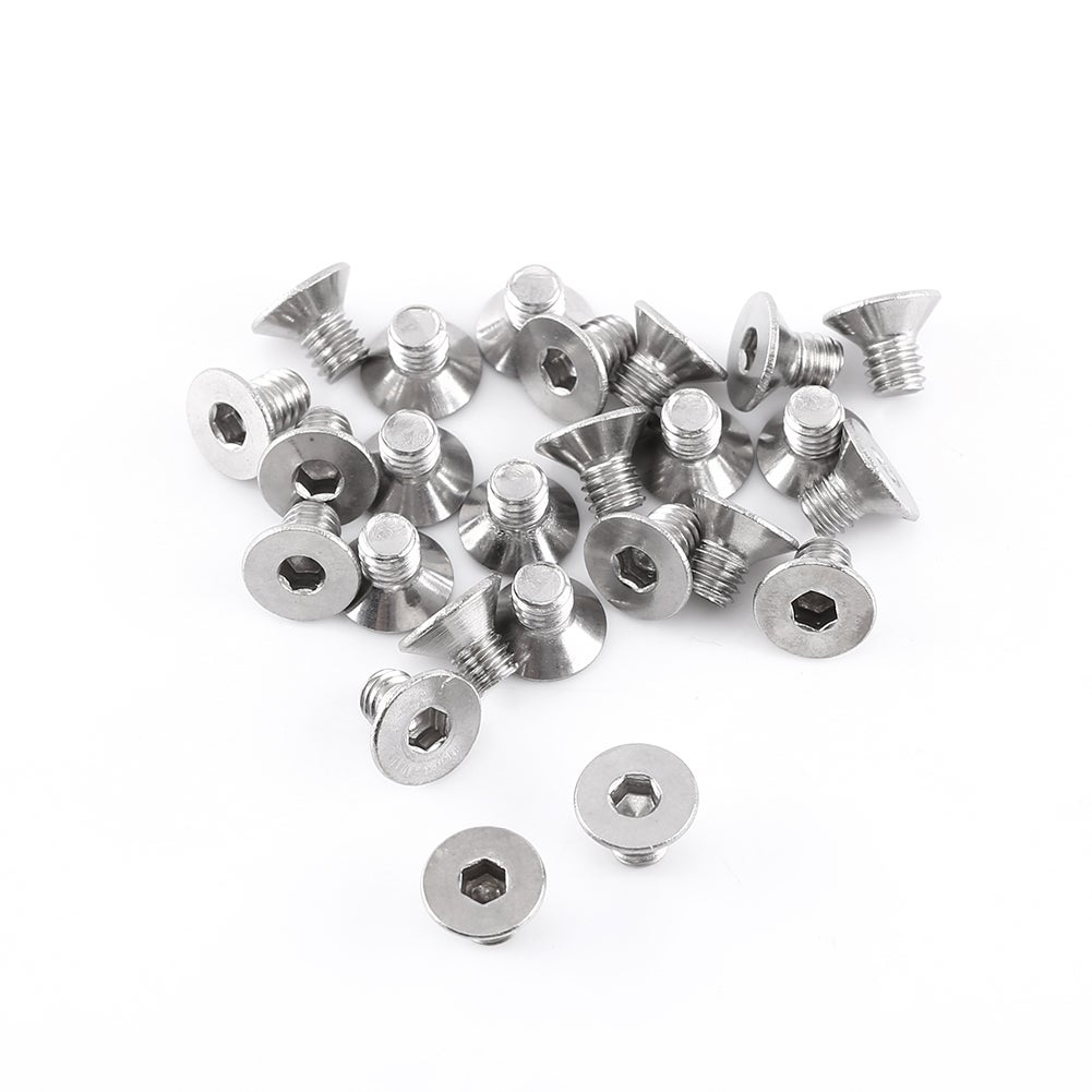 Assortimento di viti a esagono incassato in acciaio inossidabile A2 con dadi esagonali (testa piatta) - Set M4 | Leroy Merlin
