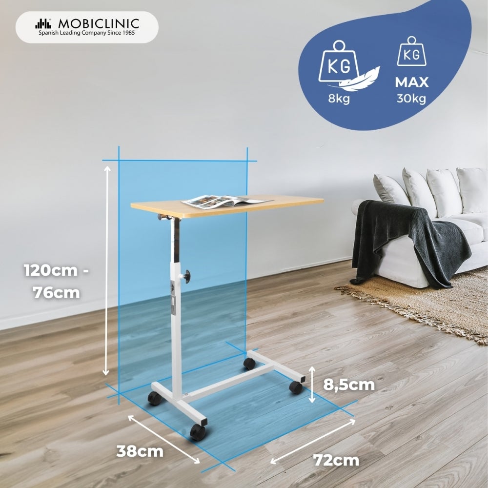 Tavolino con rotelle Mobiclinic Lettino Regolabile in altezza