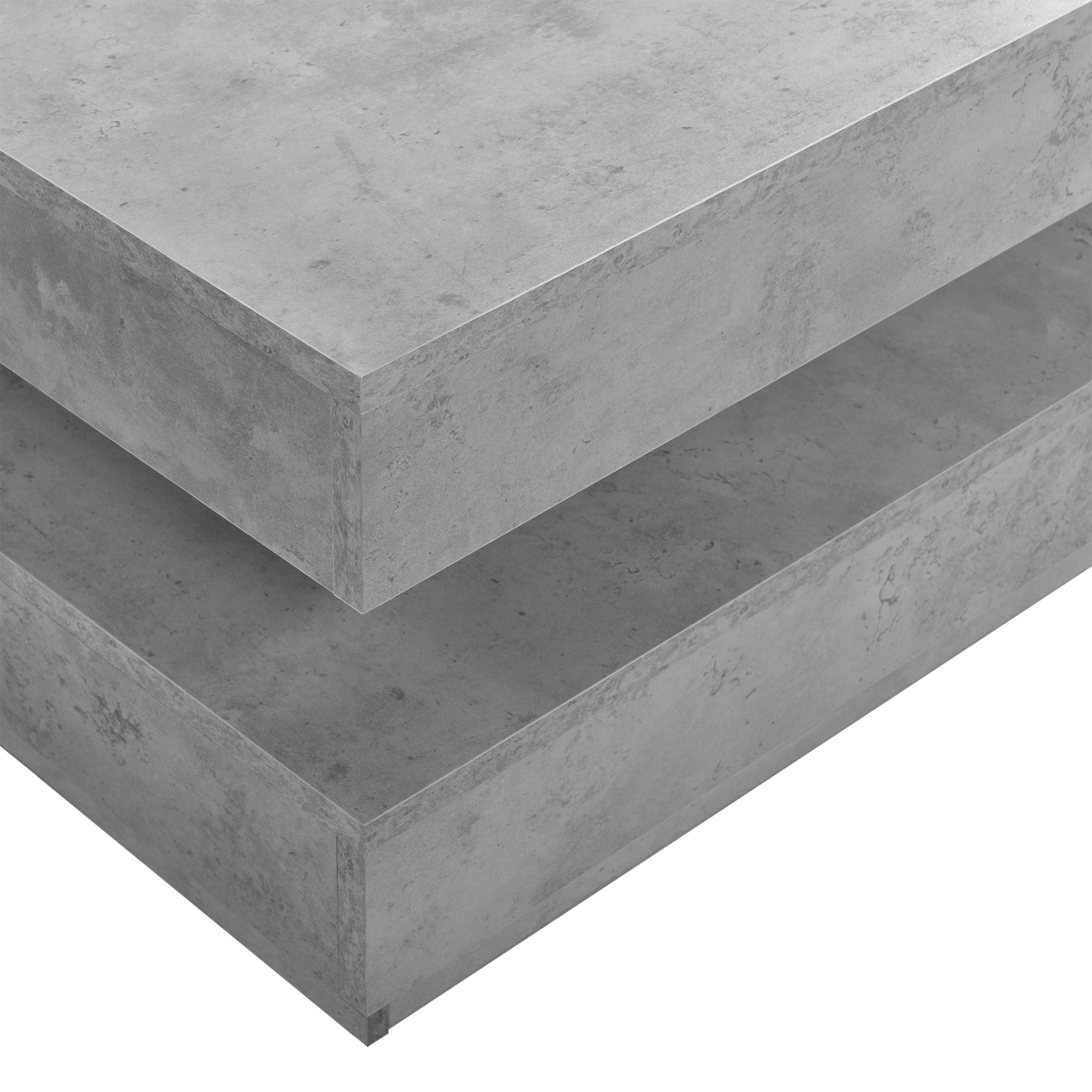 Table Basse avec Plateau Tournant Florenz Effet Béton [en.casa] - 6