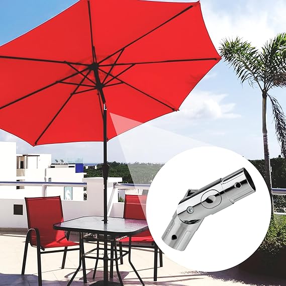 Ajusteur d'inclinaison de parasol de patio en aluminium, convient aux poteaux de 1,5 pouces, accessoires de parasol - 5