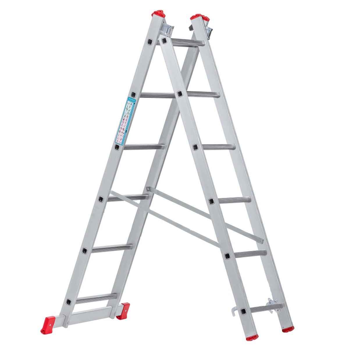 XTRA Echelle transformable en aluminium 2 plans 6 marches - 4