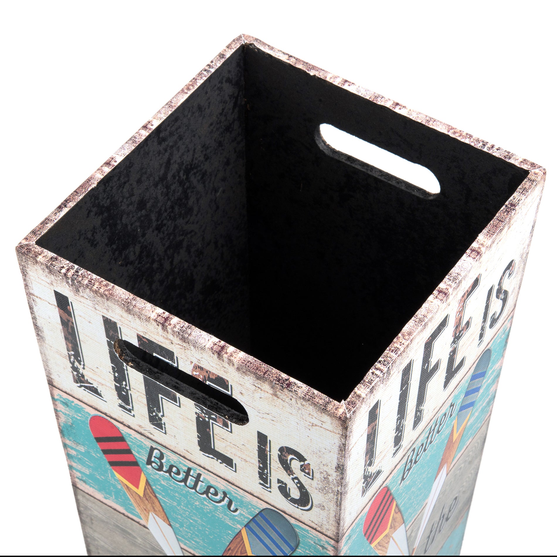 Porte Parapluie Parapluies Mobili Rebecca Urban Canvas Mdf Gris 50x21x21 - 4
