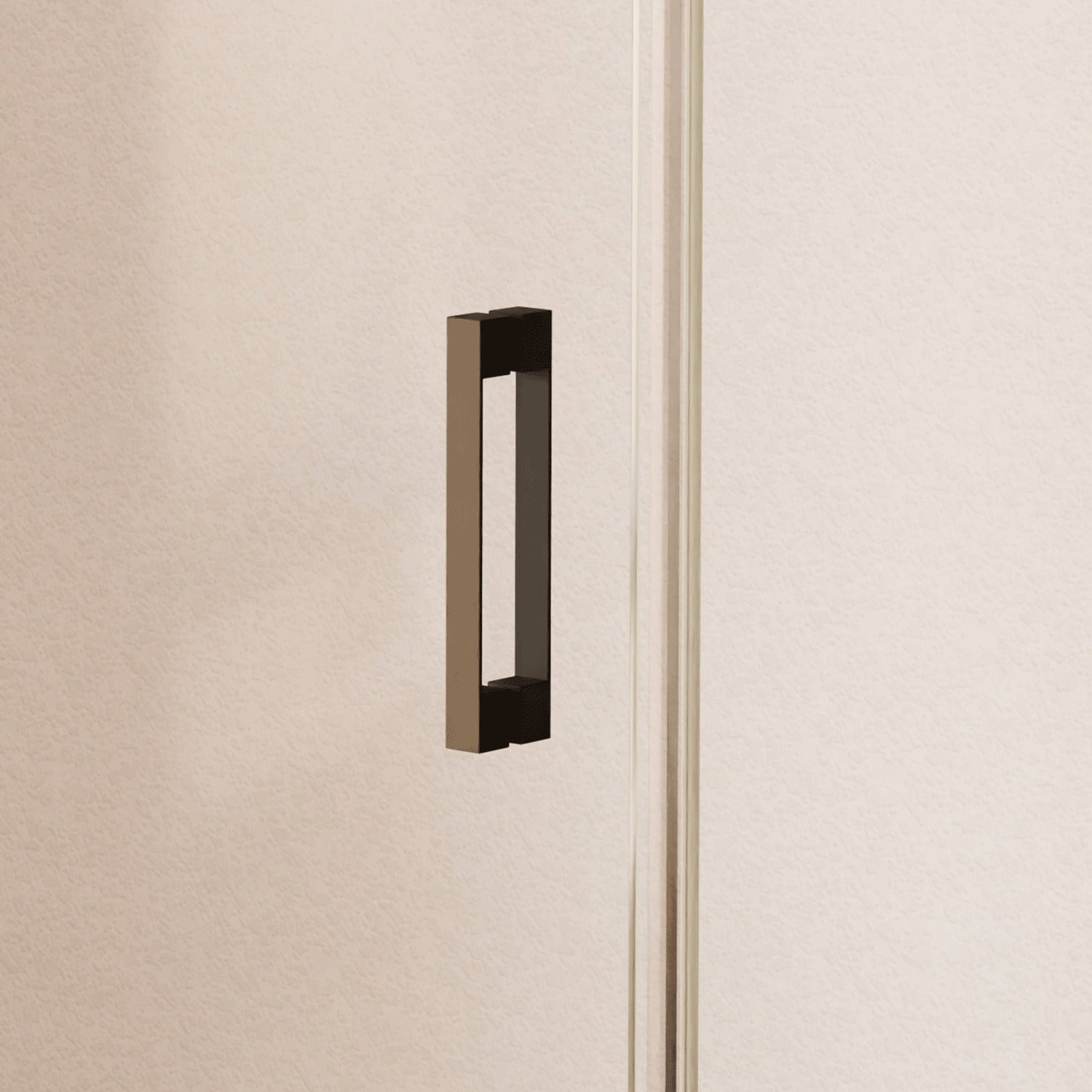 Mampara de ducha frontal corredera + fijo, con perfil inferior, Vidrio de seguridad 6mm antical, 133,5 a 138 cm x 195cm alto, REVERSIBLE, Negro - 5