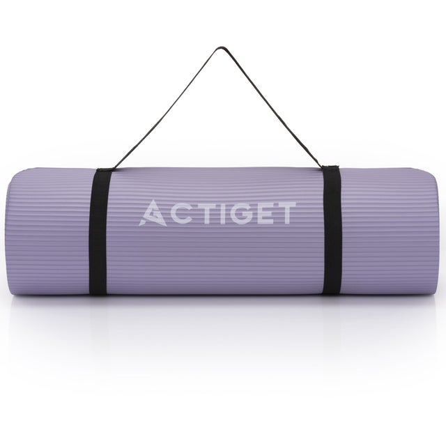 Tappetino yoga, esercizio , antiscivolo, 183x61 cm, materasso pilates, viola
