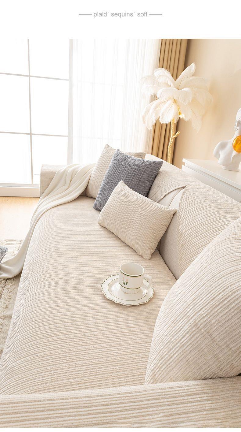 Cuscino antiscivolo per divano, cuscino antiscivolo per divano, antisporco, protezione antigraffio per gatti, beige, 70 x 180 cm - 7