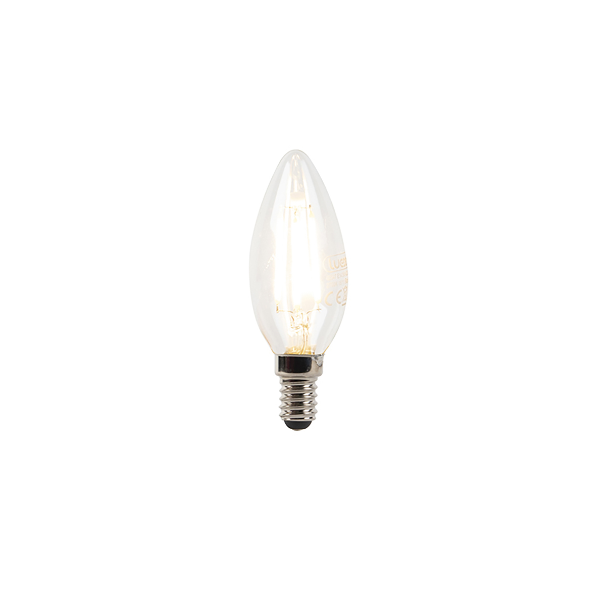Lot de 5 ampoules LED à filament bougie E14 dimmables B35 transparentes 3W 250lm 2700K - 2