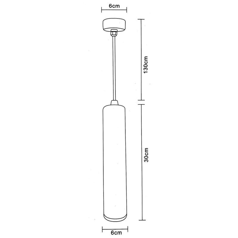 Luminaire Suspendu GU10 IP20 30cm NOIR - SILAMP - 4