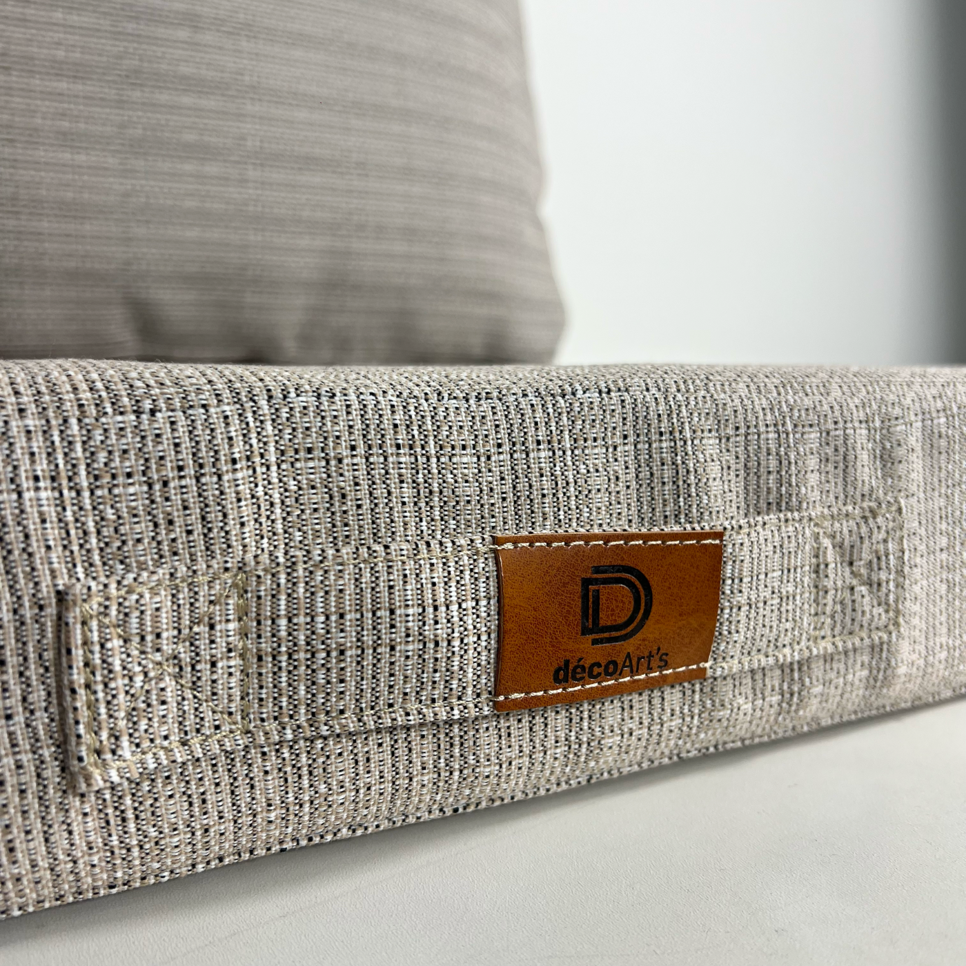 Coussins pour salon de jardin déhoussable 60x60cm Beige chiné noir - 4