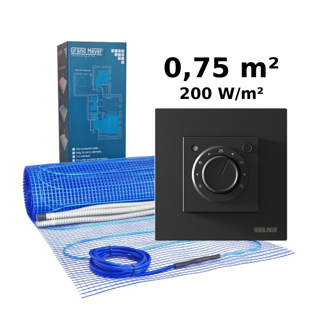 Zestaw do ogrzewania podłogowego 0,75 m², 200 W/m² + termostat MST-9n