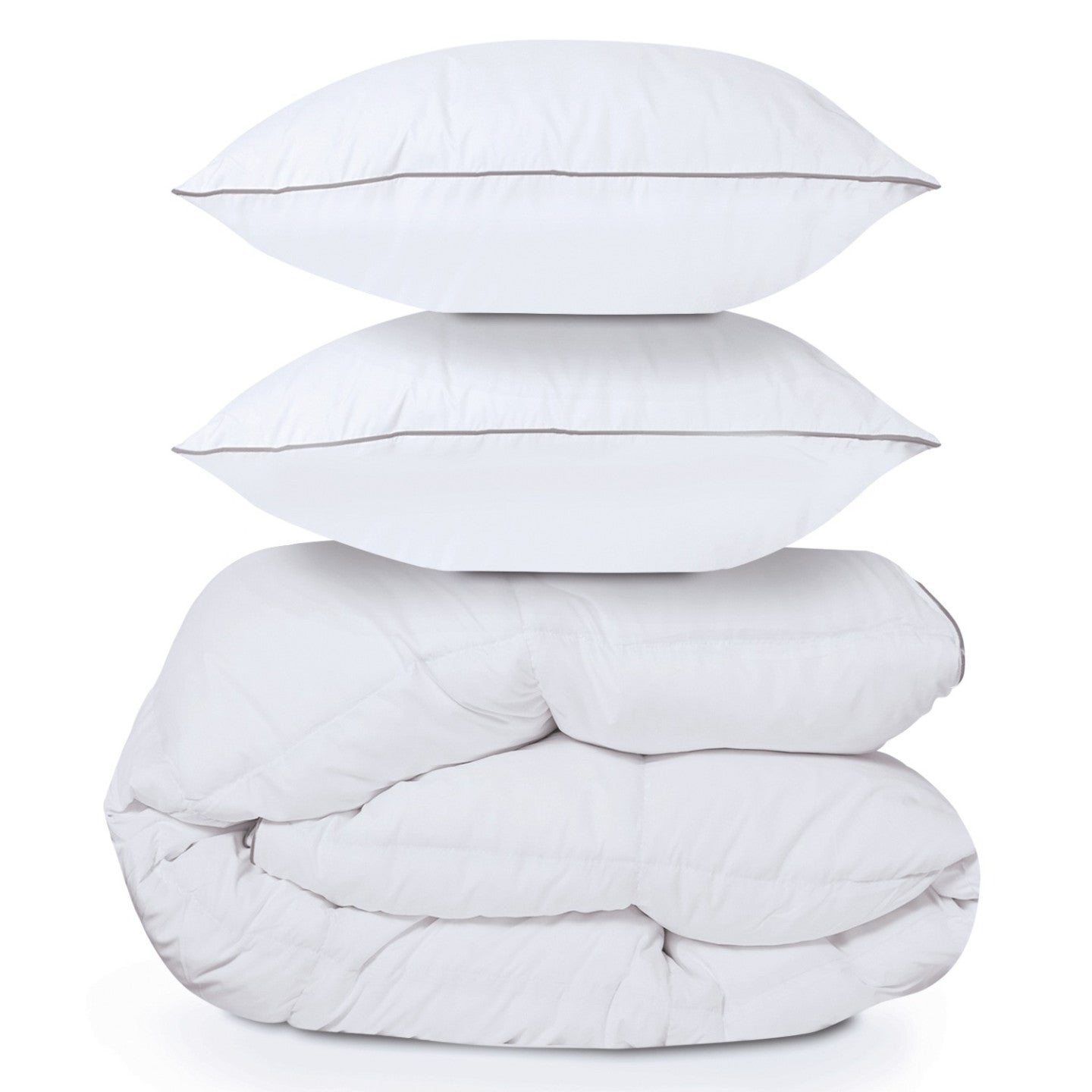 Couette 240x260 CM AELA en plume d'oie anti acarien 500 gr + 2 oreillers - 2