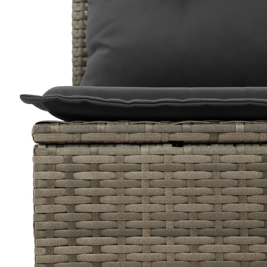 Salon bas de jardin en Rattan synthétique Gris 8 personnes - 6