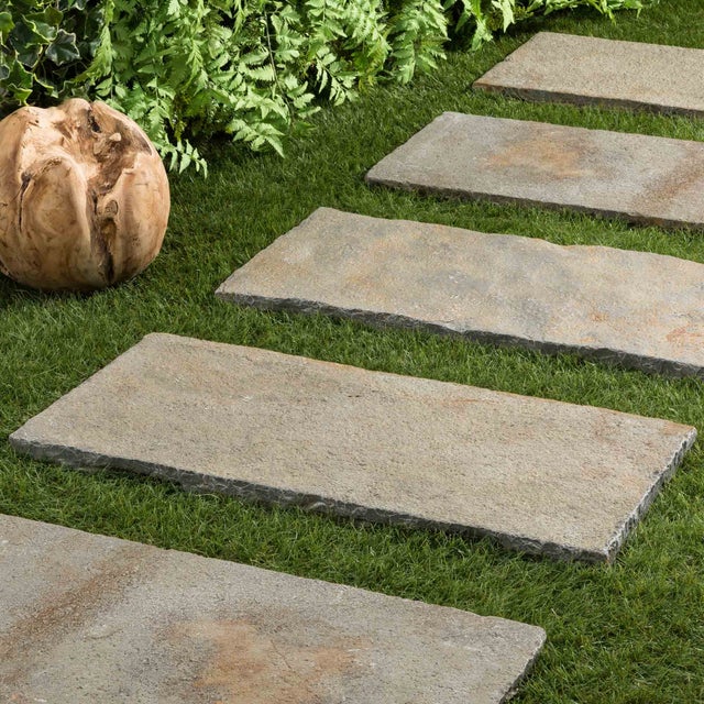 Pas japonais Rectangle Pierre de Tandur Beige 80x40x4 cm (à l'unité) - RO'MA NATURE